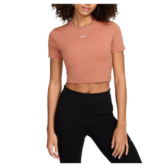 Nike Tops - NWT 2024 Nike Essential Cropped T-Shirt Slim Fit Tee Modern Center Swoosh Large